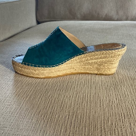 Vidorreta Turquoise Blue Suede Espradrille Wedges - Size EU 40/US 9 - Worn once - Picture 9 of 11